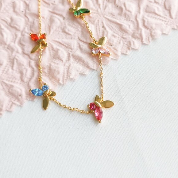 NWOT Kate Spade Multicolor Butterfly Bracelet - Picture 2 of 4